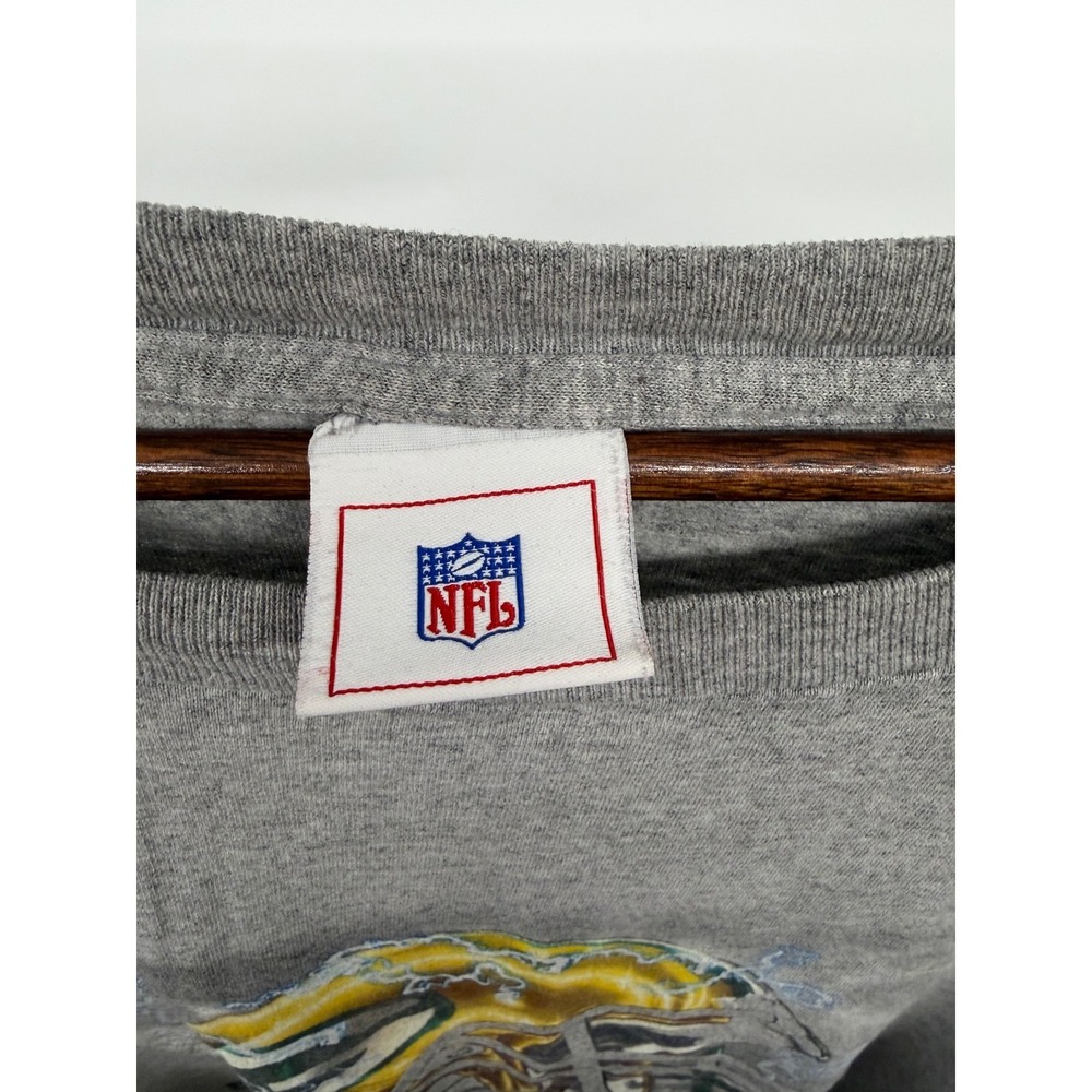 Vintage NFL GreenBay Packers T Shirt Grey Size 3x - Picture 3 of 5